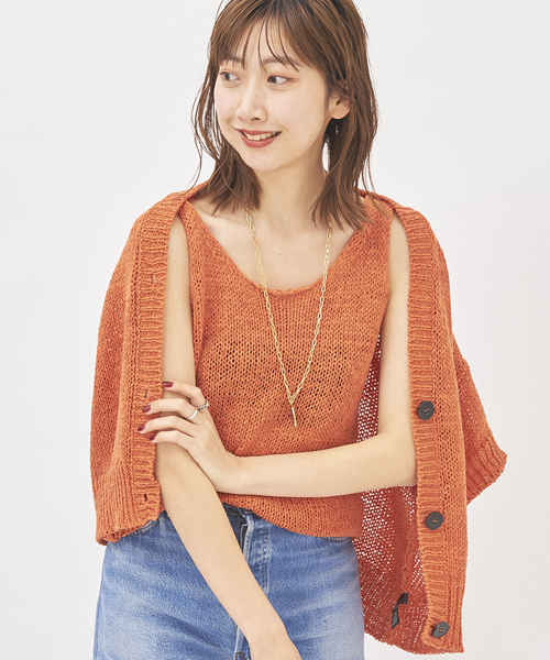 plage(プラージュ)の「【ROBERTO COLLINA/ロベルトコリーナ】SP KNIT タンクトップ◆(タンクトップ・レディース・キャメル/オレンジ・FREE)」の19枚目の写真