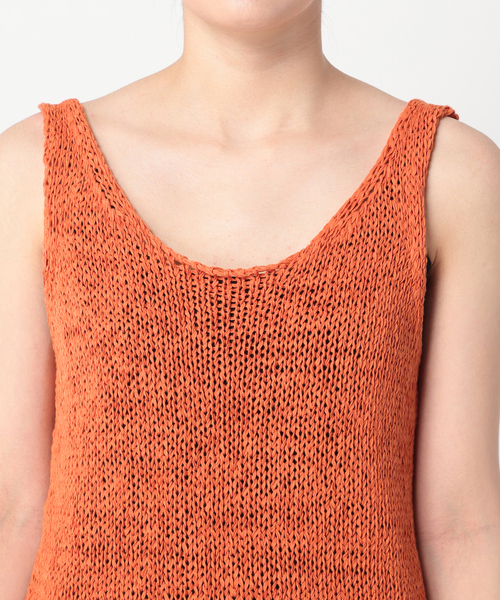 plage(プラージュ)の「【ROBERTO COLLINA/ロベルトコリーナ】SP KNIT タンクトップ◆(タンクトップ・レディース・キャメル/オレンジ・FREE)」の9枚目の写真