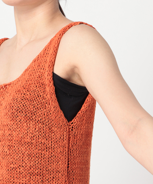 plage(プラージュ)の「【ROBERTO COLLINA/ロベルトコリーナ】SP KNIT タンクトップ◆(タンクトップ・レディース・キャメル/オレンジ・FREE)」の8枚目の写真