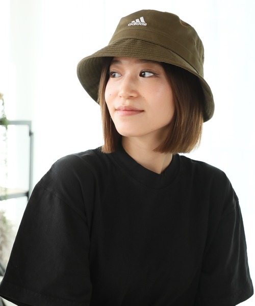 adidas(アディダス)の「【adidas/アディダス】コットンツイル ワンポイントロゴ サファリハット(ハット・メンズ・ブラック/ベージュ/ネイビー/グリーン・FREE)」の8枚目の写真