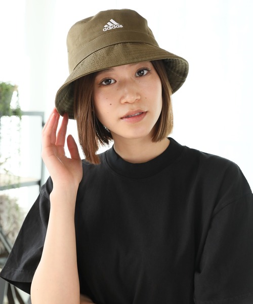 adidas(アディダス)の「【adidas/アディダス】コットンツイル ワンポイントロゴ サファリハット(ハット・メンズ・ブラック/ベージュ/ネイビー/グリーン・FREE)」の9枚目の写真