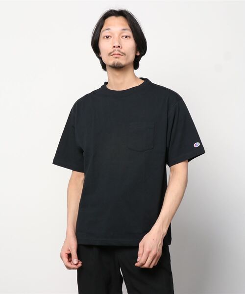 Champion（チャンピオン）の「【別注】チャンピオン  SHORT SLEEVE POCKET T-SHIRT_ 限定コラボ（Tシャツ/カットソー・メンズ・ブルー/オリーブ/ホワイト/ブラック・LL/S/M/L）」の3枚目の写真