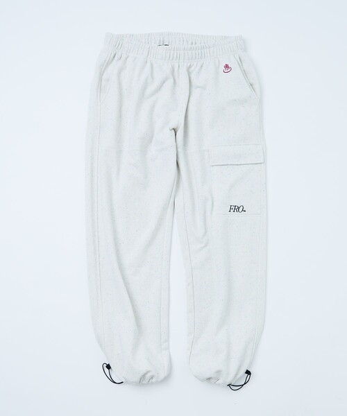 FREAK'S STORE(フリークスストア)の「FRO CLUB/フロクラブ 別注 スウェットカーゴパンツ/SP NEP SWT PT(スウェットパンツ・メンズ・グレー/オフホワイト・MEDIUM/LARGE)」の2枚目の写真