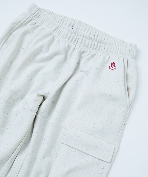 FREAK'S STORE(フリークスストア)の「FRO CLUB/フロクラブ 別注 スウェットカーゴパンツ/SP NEP SWT PT(スウェットパンツ・メンズ・グレー/オフホワイト・MEDIUM/LARGE)」の4枚目の写真