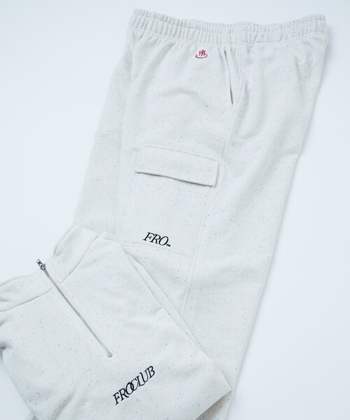 FREAK'S STORE(フリークスストア)の「FRO CLUB/フロクラブ 別注 スウェットカーゴパンツ/SP NEP SWT PT(スウェットパンツ・メンズ・グレー/オフホワイト・MEDIUM/LARGE)」の20枚目の写真