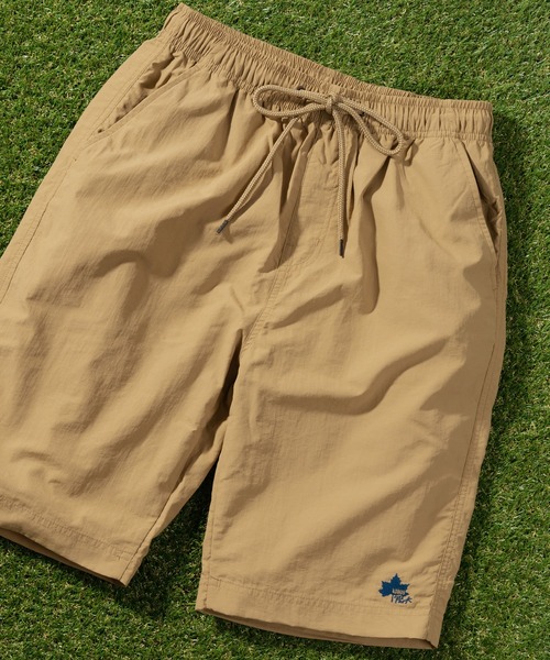 LOGOS（ロゴス）の「【LOGOS/ロゴス】ワンポイントロゴ刺繍 ナイロン 無地ショーツ/ ハーフパンツ（その他パンツ・メンズ・イエロー/レッド/ベージュ/パープル/ネイビー/チャコールグレー/ライトグリーン・M/XL/L）」の3枚目の写真
