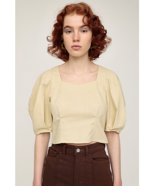 【最終値下げ】SLY チェック柄パフスリーブトップス CHECK PRINT PUFF SLEEVE TOPS チェック プリント パフスリーブ