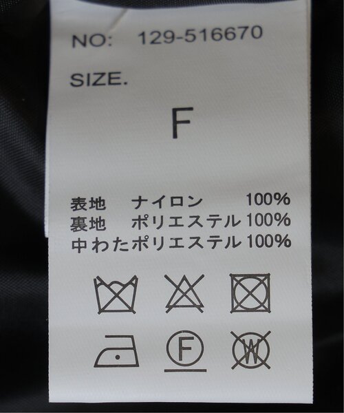 RAY CASSIN(レイカズン)の「中綿スタンドベルトジャケット(ダウンジャケット/コート・レディース・ブラック/カーキ/キナリ・FREE)」の17枚目の写真