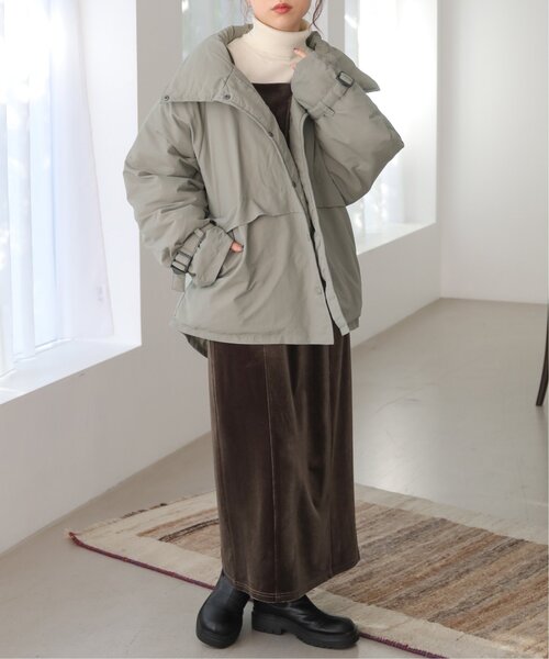 RAY CASSIN（レイカズン）の「中綿スタンドベルトジャケット（ダウン