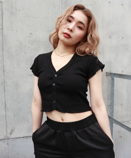 FIG&VIPER（フィグアンドバイパー）の「メロウリブTOP（Tシャツ/カットソー・レディース・ホワイト/ブラック/ピンク・FREE）」の11枚目の写真