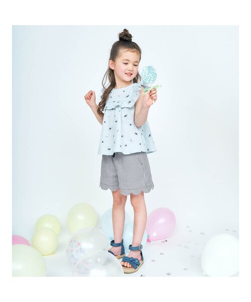 apres les cours(アプレレクール)の「スカラップショートパンツ(その他パンツ・キッズ・インディゴブルー/ピンク/アイボリー/カーキ/イエロー/オレンジ/チェック・80/100/140/120/130/90/110)」の10枚目の写真