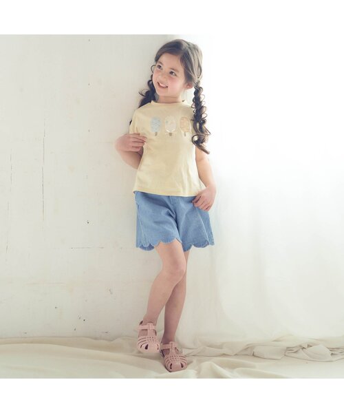 apres les cours(アプレレクール)の「スカラップショートパンツ(その他パンツ・キッズ・インディゴブルー/ピンク/アイボリー/カーキ/イエロー/オレンジ/チェック・80/100/140/120/130/90/110)」の11枚目の写真