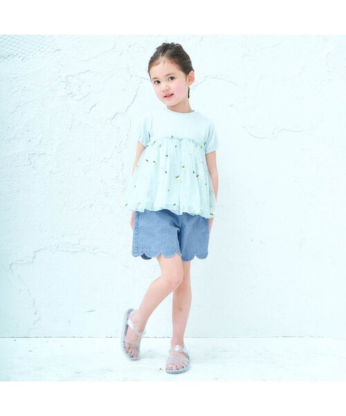 apres les cours(アプレレクール)の「スカラップショートパンツ(その他パンツ・キッズ・インディゴブルー/ピンク/アイボリー/カーキ/イエロー/オレンジ/チェック・80/100/140/120/130/90/110)」の14枚目の写真