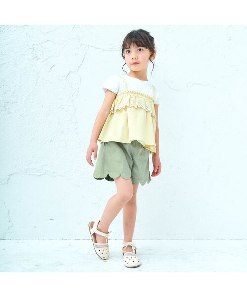 apres les cours(アプレレクール)の「スカラップショートパンツ(その他パンツ・キッズ・インディゴブルー/ピンク/アイボリー/カーキ/イエロー/オレンジ/チェック・80/100/140/120/130/90/110)」の15枚目の写真