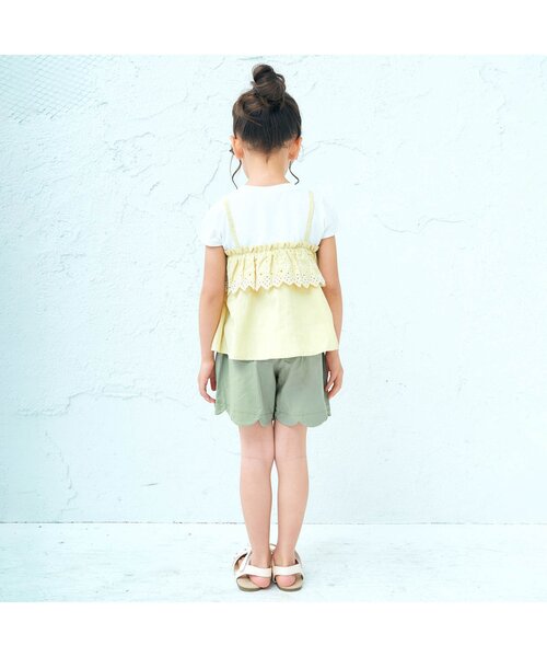 apres les cours(アプレレクール)の「スカラップショートパンツ(その他パンツ・キッズ・インディゴブルー/ピンク/アイボリー/カーキ/イエロー/オレンジ/チェック・80/100/140/120/130/90/110)」の16枚目の写真