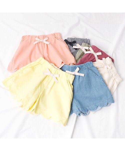 apres les cours(アプレレクール)の「スカラップショートパンツ(その他パンツ・キッズ・インディゴブルー/ピンク/アイボリー/カーキ/イエロー/オレンジ/チェック・80/100/140/120/130/90/110)」の19枚目の写真