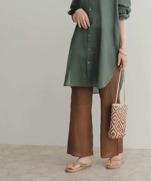 URBAN RESEARCH DOORS(アーバンリサーチドアーズ)の「シャーリングKNITパンツ(その他パンツ・レディース・ブラウン/ネイビー・MEDIUM)」の15枚目の写真