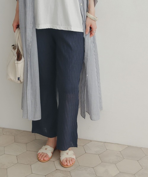 URBAN RESEARCH DOORS(アーバンリサーチドアーズ)の「シャーリングKNITパンツ(その他パンツ・レディース・ブラウン/ネイビー・MEDIUM)」の19枚目の写真