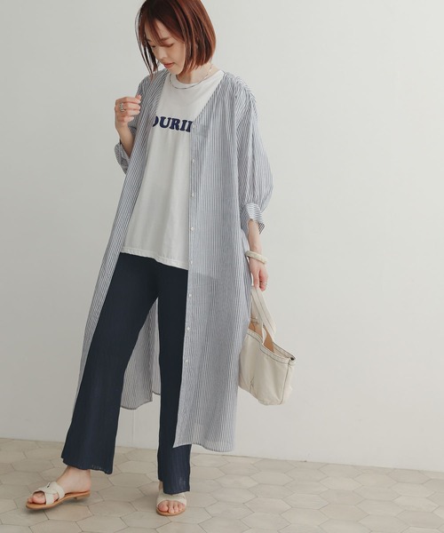 URBAN RESEARCH DOORS(アーバンリサーチドアーズ)の「シャーリングKNITパンツ(その他パンツ・レディース・ブラウン/ネイビー・MEDIUM)」の8枚目の写真