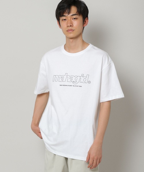 MAHAGRID（マハグリッド）の「【UNISEX】MAHAGRID／THIRD LOGO TEE　2277558（Tシャツ/カットソー・レディース・ホワイト/チャコール/ライトブルー/ブラック/レッド/クリーム・X-LARGE/MEDIUM/LARGE/SMALL）」の11枚目の写真