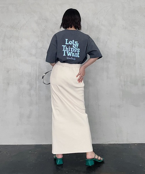 PAGEBOY（ページボーイ）の「カットスリットナロースカート（スカート・レディース・オフホワイト/ブラック/チャコールグレー・FREE）」の13枚目の写真