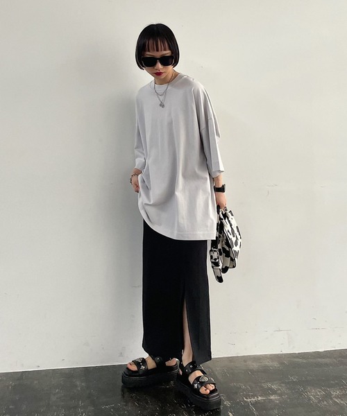 PAGEBOY（ページボーイ）の「カットスリットナロースカート（スカート・レディース・オフホワイト/ブラック/チャコールグレー・FREE）」の11枚目の写真