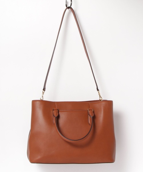 LAUREN RALPH LAUREN(ローレン ラルフ ローレン)の「スムーズ レザー ラージ Marcy サッチェル(ハンドバッグ・レディース・ブラウン・ONE)」の10枚目の写真