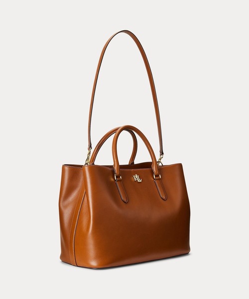 LAUREN RALPH LAUREN(ローレン ラルフ ローレン)の「スムーズ レザー ラージ Marcy サッチェル(ハンドバッグ・レディース・ブラウン・ONE)」の2枚目の写真