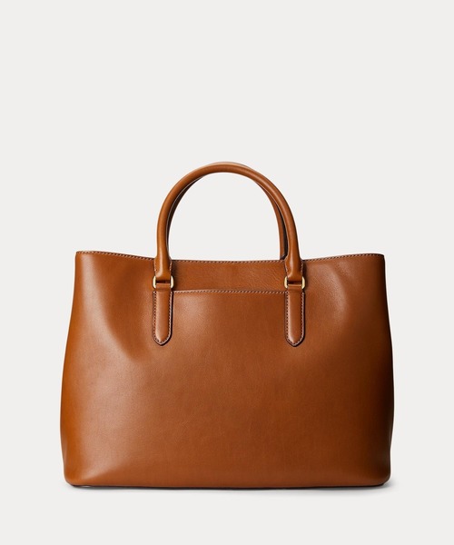 LAUREN RALPH LAUREN(ローレン ラルフ ローレン)の「スムーズ レザー ラージ Marcy サッチェル(ハンドバッグ・レディース・ブラウン・ONE)」の3枚目の写真
