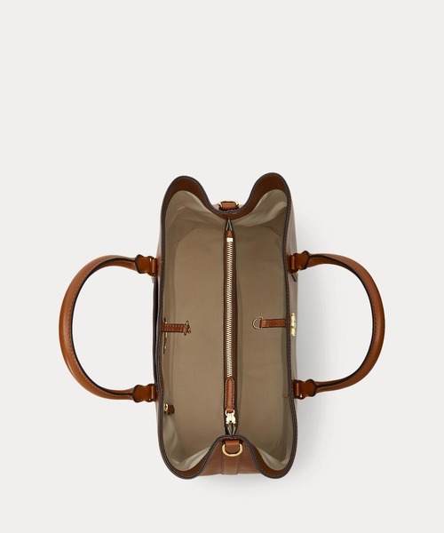LAUREN RALPH LAUREN(ローレン ラルフ ローレン)の「スムーズ レザー ラージ Marcy サッチェル(ハンドバッグ・レディース・ブラウン・ONE)」の4枚目の写真
