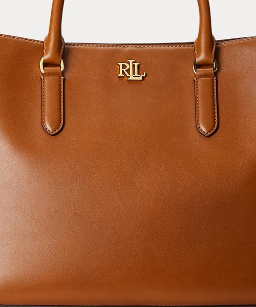 LAUREN RALPH LAUREN(ローレン ラルフ ローレン)の「スムーズ レザー ラージ Marcy サッチェル(ハンドバッグ・レディース・ブラウン・ONE)」の6枚目の写真
