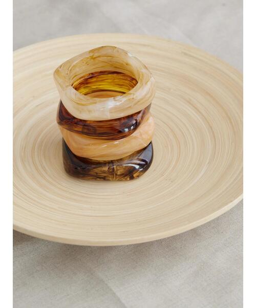 AMERICAN HOLIC（アメリカンホリック）の「マーブルスクエアバングル（バングル/リストバンド・レディース・ホワイト/ベージュ/グリーン/ブラウン・FREE）」の5枚目の写真