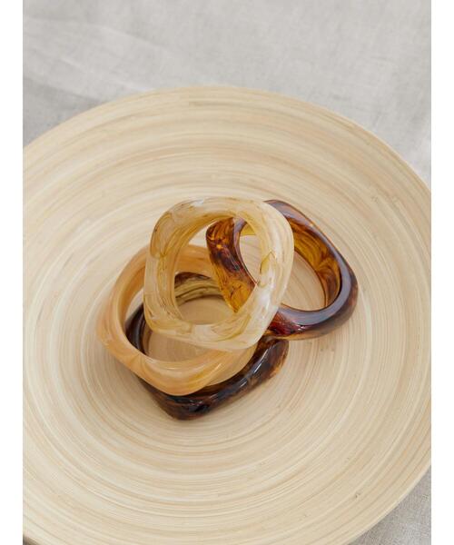 AMERICAN HOLIC（アメリカンホリック）の「マーブルスクエアバングル（バングル/リストバンド・レディース・ホワイト/ベージュ/グリーン/ブラウン・FREE）」の7枚目の写真