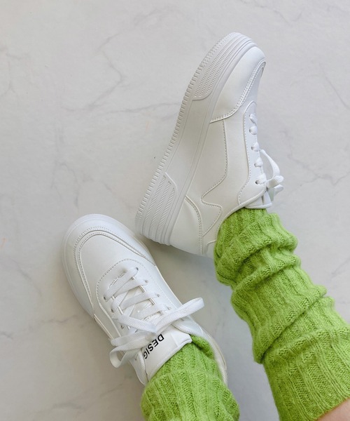 AS KNOW AS plus（アズノゥアズプラス）の「ロゴ 厚底スニーカー（スニーカー・レディース・ホワイト/ブラック/ベージュ・S/M/L/LL）」の16枚目の写真