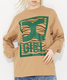 X-girl | TIGER BOX LOGO L/S TEE(Tシャツ/カットソー)