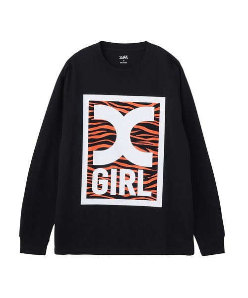 X-girl（エックスガール）の「TIGER BOX LOGO L/S TEE（Tシャツ/カットソー・レディース・ホワイト/ベージュ/ブラック・L/XL/M/S）」の11枚目の写真