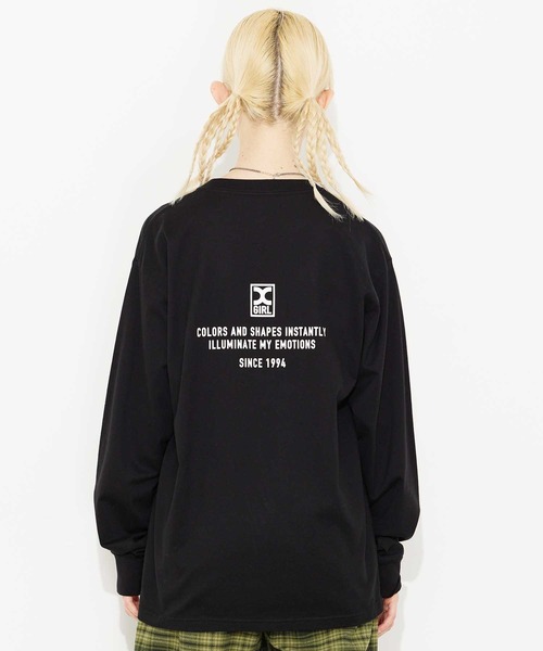 X-girl（エックスガール）の「TIGER BOX LOGO L/S TEE（Tシャツ/カットソー・レディース・ホワイト/ベージュ/ブラック・L/XL/M/S）」の10枚目の写真