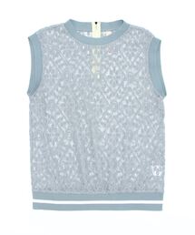 Q | レースリブトップス(Tシャツ/カットソー)