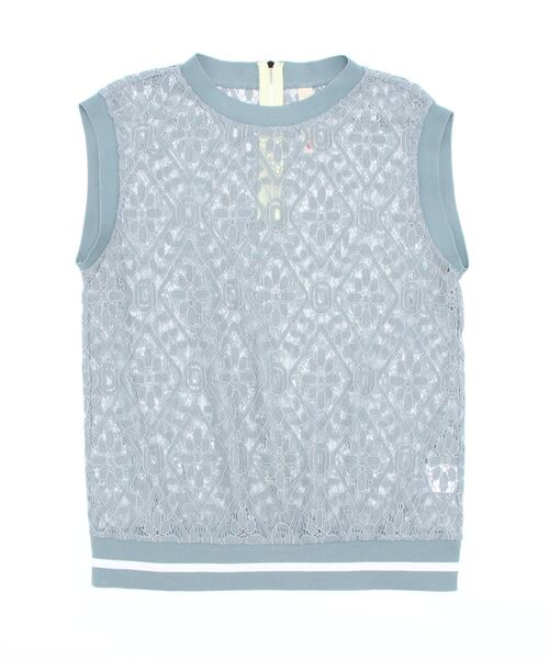 Q（キュー）の「レースリブトップス（Tシャツ/カットソー・レディース・ブラック/グリーン系その他・MEDIUM）」の4枚目の写真