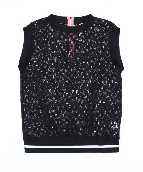 Q（キュー）の「レースリブトップス（Tシャツ/カットソー・レディース・ブラック/グリーン系その他・MEDIUM）」の5枚目の写真