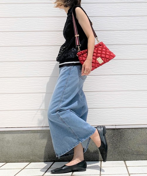 Q（キュー）の「レースリブトップス（Tシャツ/カットソー・レディース・ブラック/グリーン系その他・MEDIUM）」の12枚目の写真