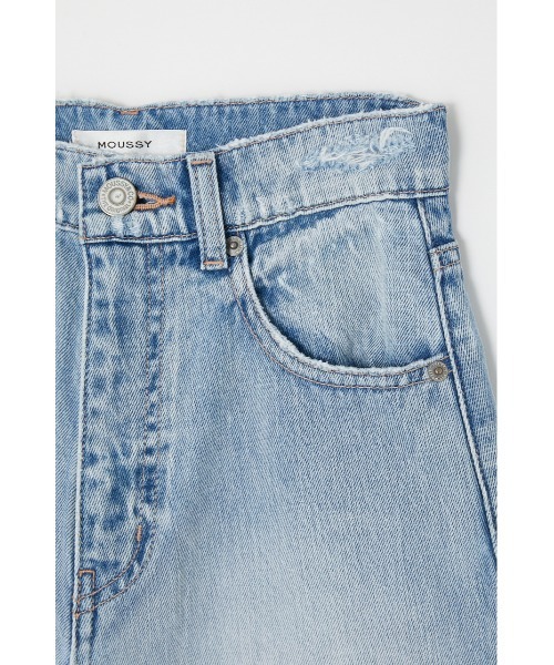 MOUSSY（マウジー）の「RIPPED HEM WIDE FLARE（デニムパンツ・レディース・ライトブルー・1/0/2）」の5枚目の写真