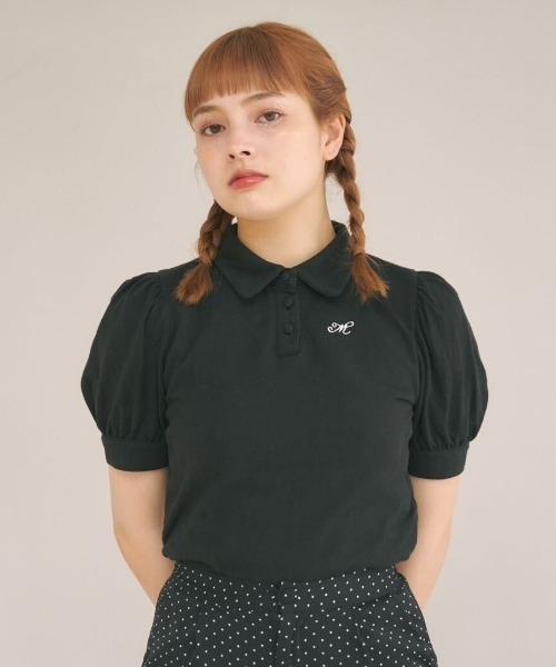 MIRO AMURETTE(ミロアミュレット)の「Mlogo polo T(ポロシャツ・レディース・ブラック/ホワイト/グレー・FREE)」の2枚目の写真