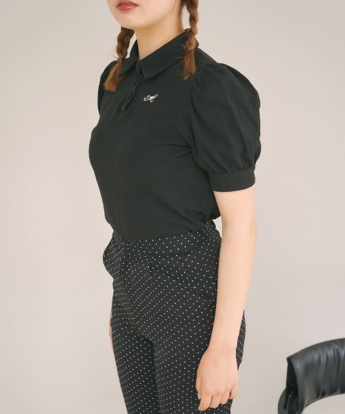MIRO AMURETTE(ミロアミュレット)の「Mlogo polo T(ポロシャツ・レディース・ブラック/ホワイト/グレー・FREE)」の14枚目の写真
