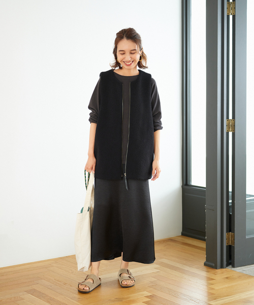 セール】ボアZIPベスト（ベスト）｜FRAMeWORK（フレームワーク）の