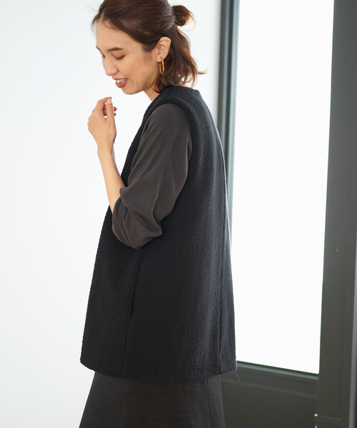 Framework ボアベスト ブラック 2023 FRAMeWORK（フレームワーク）の「≪予約≫ボアベスト（）」 - WEAR