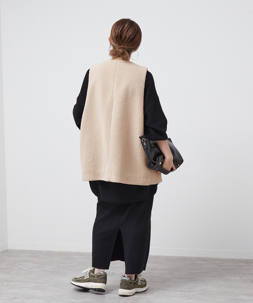 セール】ボアZIPベスト（ベスト）｜FRAMeWORK（フレームワーク