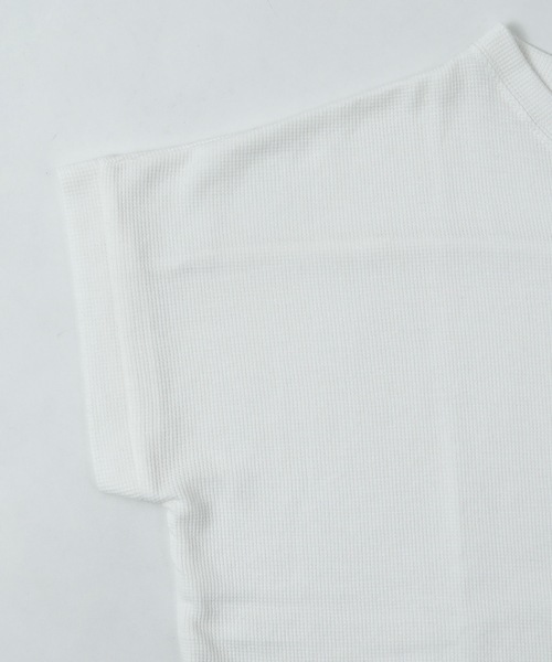 Fashion Letter（ファッションレター）の「Vネックコットンワッフルカットソー（Tシャツ/カットソー・レディース・ブラック/オフホワイト/チャコール・M）」の15枚目の写真