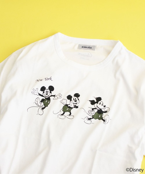 AVIREX(アヴィレックス)の「【直営店限定】AVIREX/MICKEY MOUSE 333 T-SHIRT/ アヴィレックス/ミッキーマウス 333 ティーシャツ(Tシャツ/カットソー・レディース・ホワイト/チャコール・F)」の12枚目の写真