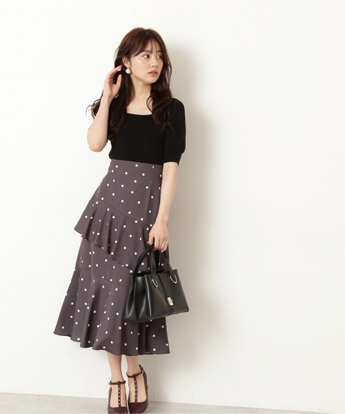 PROPORTION BODY DRESSING(プロポーションボディドレッシング)の「<E>ティアードドットスカート / 1212227800(スカート・レディース・ブラウン/ダークグレー・SMALL/MEDIUM)」の12枚目の写真